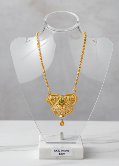 Traditional Gold plated Ki Mala Design With Chen Ladi Long Mangalsutra