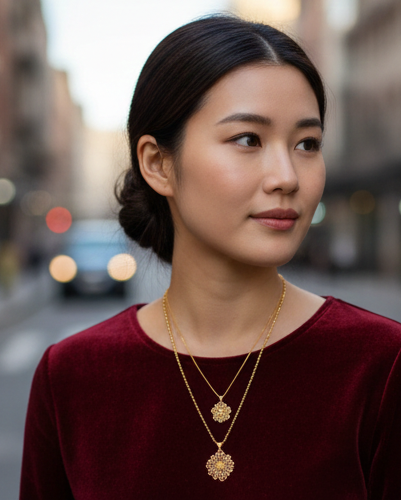 Mangalsutra Ki Mala Design With Moti Chen Ladi Lomg and short Combo Set [ BUY 1 GET 1 FREE ]