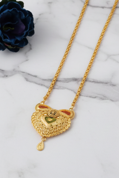 Traditional Gold plated Ki Mala Design With Chen Ladi Long Mangalsutra